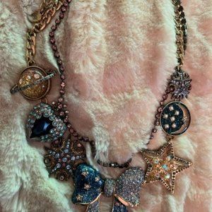 Vintage Betsey Johnson necklace, bracelet, earring set